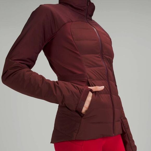 lululemon athletica Jackets & Blazers - Lululemon Down for It All JacketRed Merlot (Maroon) Size 10